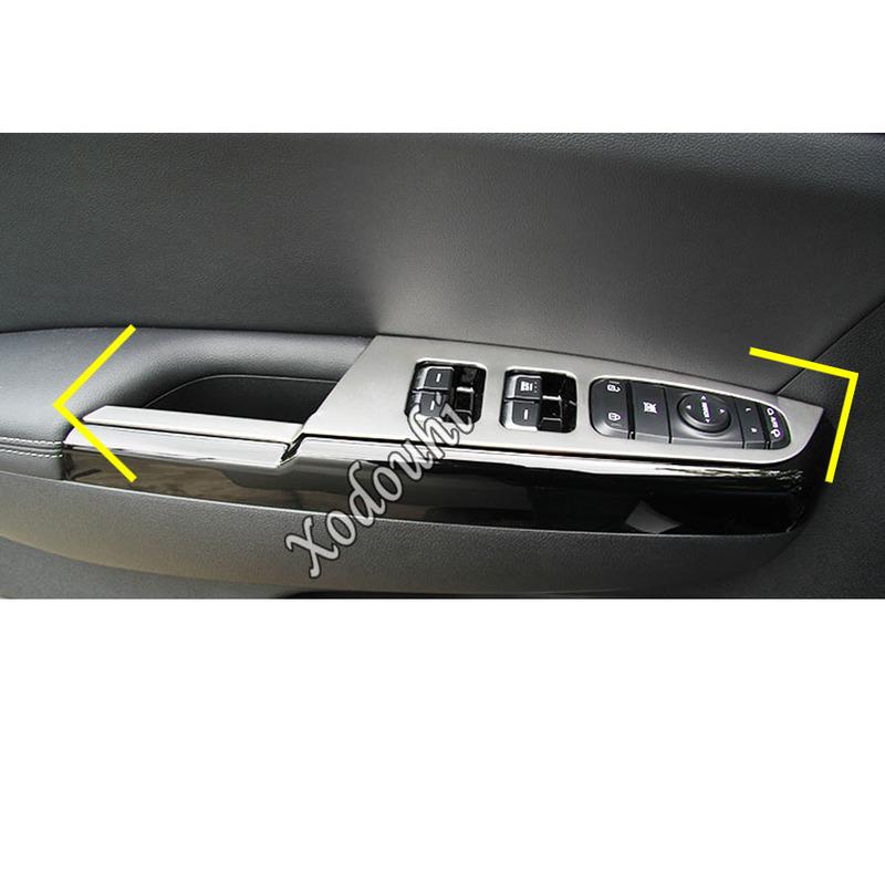 For Kia Sportage KX5     Sticker Styling Door Window Glass Interior Panel Armrest Lift Switch Button Trim Frame