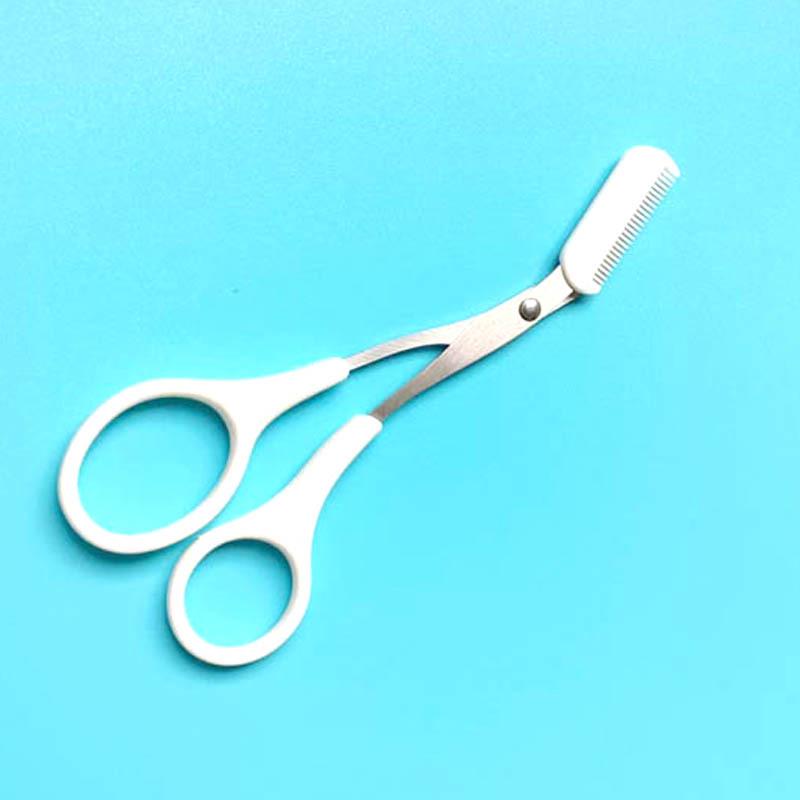 

Ножницы для стрижки бровей из нержавеющей стали и расческа, инструмент для макияжа