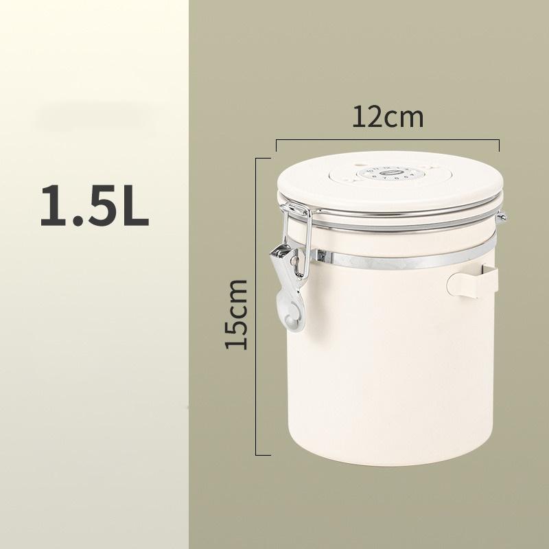 Stainless Steel Coffee Canister Coffee Bean Storage Airtight Containers with Date with Spoon Vent Valve Kitchen Food Storage Jar