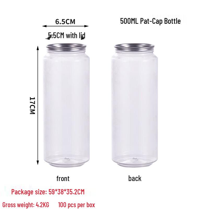 

Disposable 500ml Straight-Body Cans with Easy-Open Lid