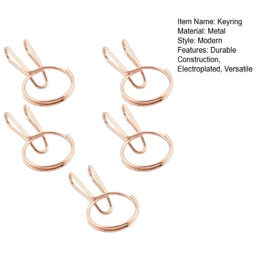 Yousheng 1/2/3/4/5Pcs Metal Key Ring Bookmark Thumb Page Holder Book Opener Keychain Bookmark Clip Lightweight Tool