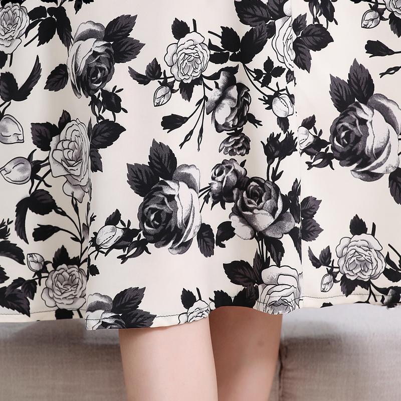 Nadměrná velikost 3XL-7XL Elegantní šaty pro ženy Oversize Ležérní Krátký rukáv Volné Vintage dlouhé šaty s rukávy Letní oblečení
