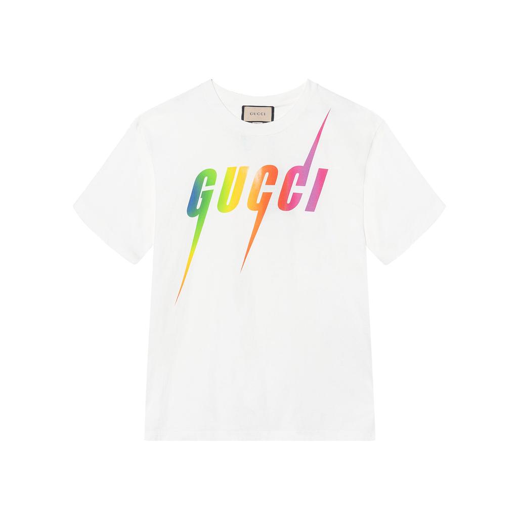 GUCCI T Shirts Men's Ecru Crew Neck Moderate 616036-XJFF9-9095