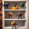 Pumpkin Evil Figurine Spooky Resin Halloween Tabletop Decoration for Home Office Desk Decor Halloween Party Supplies