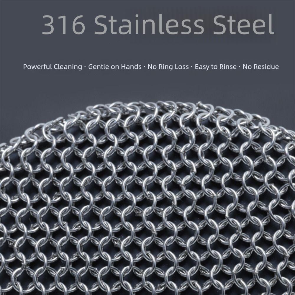 Square Stainless Steel Dishcloth Rust-free Pot Brush Kitchen Cleaning Tools Steel Wool  Glass