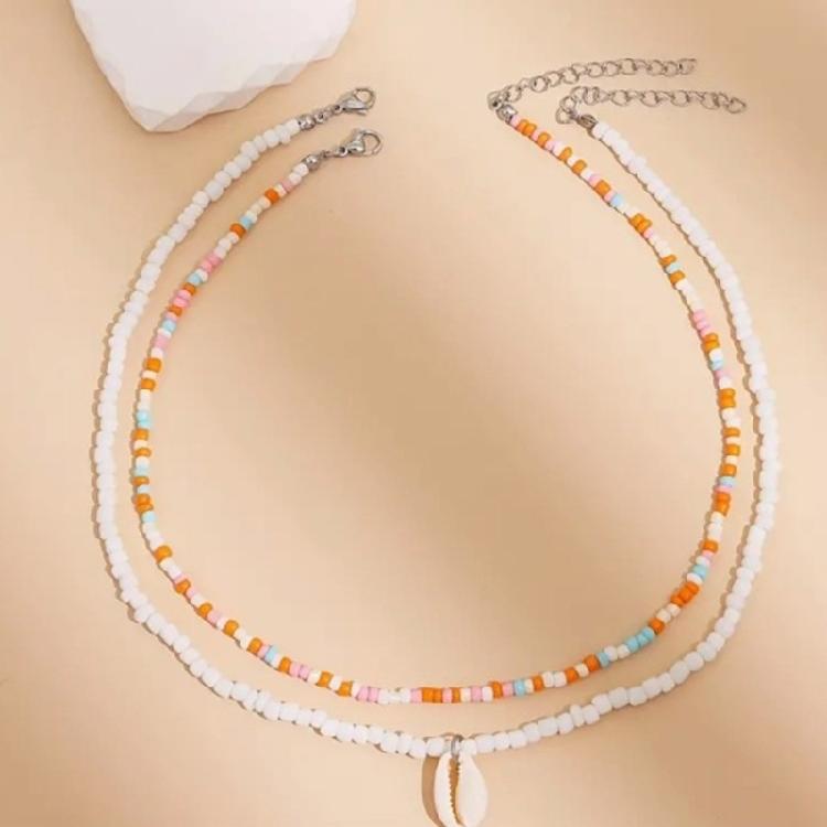 Unique Fashion Necklace Shell Pendant Necklace Beaded Necklace for Women Enhances Your Fashionable and Natural Look