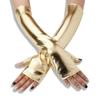 Metallic Gloves Nightclub Dancing Gloves Christmas Party Supply Half Finger Stretchy Gloves for Concert Opera