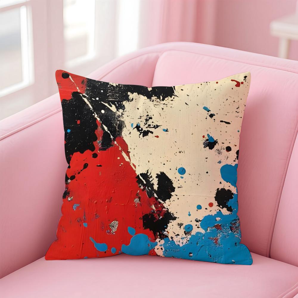 Abstrakte Kunst JJackson PPollock Kissenbezug Kissenhülle Weicher Freundlicher Stoff Verdeckter Reißverschluss