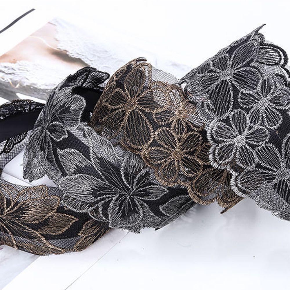 Wash Face Embroidered Wide Edge Headband Mother Headdress Women Hair Hoop Korean Style Hair Hoop