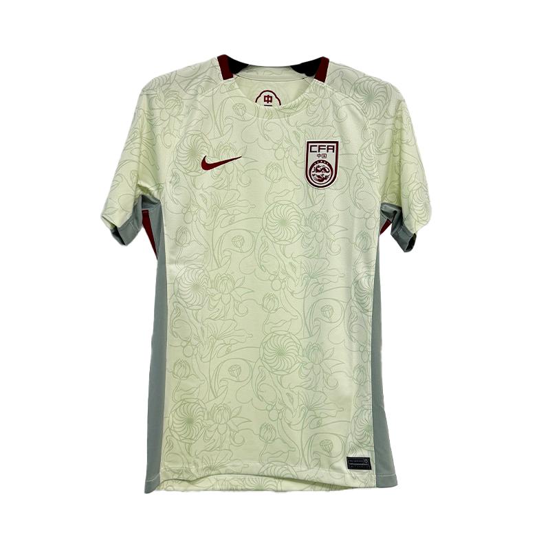 

Nike China 2025 Stadium Away Light Bone University Red Men s Standard Fit Dri-FIT Soccer Jersey FZ9029-020 M