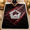 Flannel BlanketLOSC Lille FC Warm Soft Throw Blanket for Indoor Sofa Bed Living Room Use