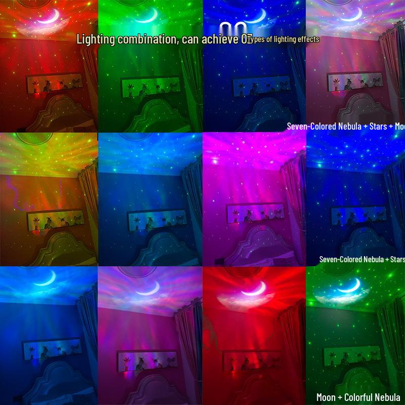 Cosmic Astronaut Bluetooth Projector: Starry Sky, Aurora, and Cloud Night Light for a Romantic Bedroom Atmosphere
