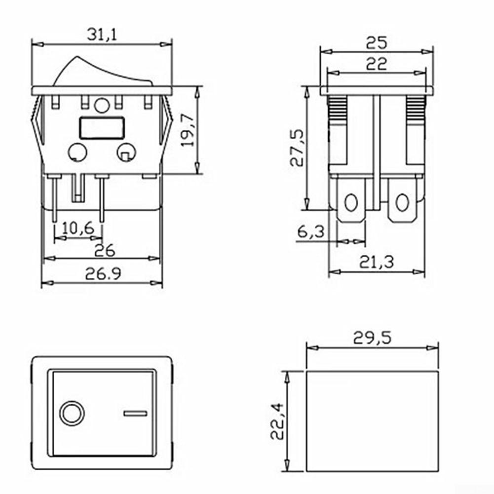 

Power Switch Switch Power Supplies Switch Type 4-Pin Boat