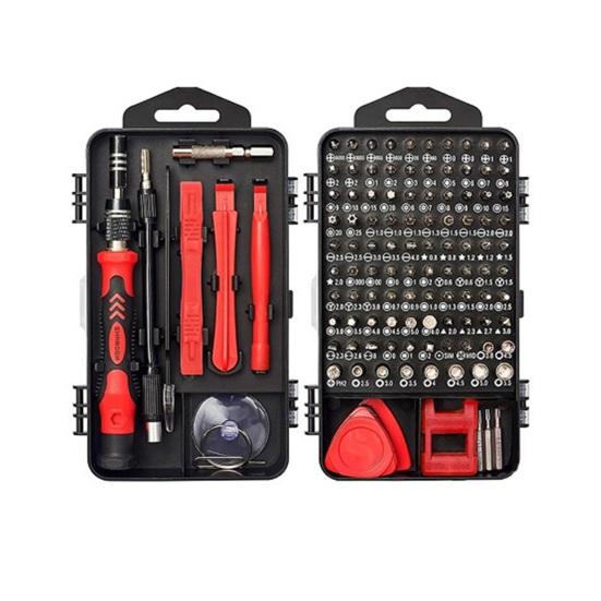 Screwdriver Kit 122 in 1 Anti-Static Handles Magnetic Precision Repair Tool Set with Chrome-Vanadium Steel Bits Magnetizer Demagnetizer Tool
