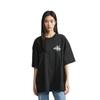 Calvin Klein Letter Print Crew Neck Short Sleeve T-Shirt Unisex Tops Space-Black J400321BEH