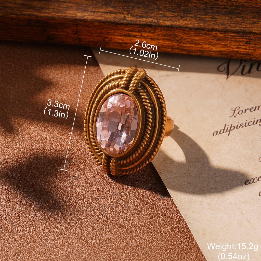 European, American and antique rhombus stud earrings French light luxury oval ring high-end earrings new