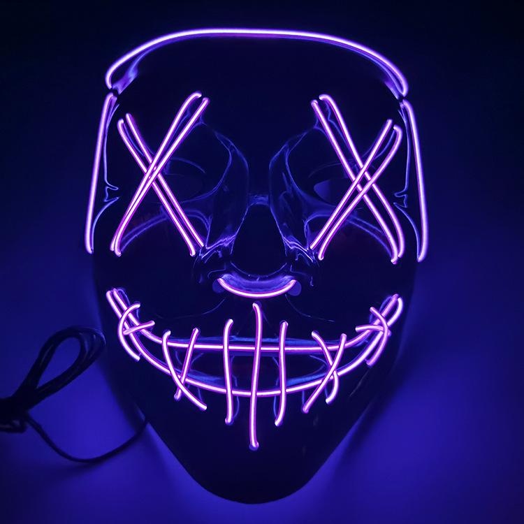Black Luminous Halloween Mask for Party & Festival