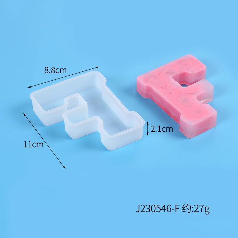 A-Z Alphabet Letter Shape Silicone Resin Casting Molds DIY Epoxy Resin Moulds