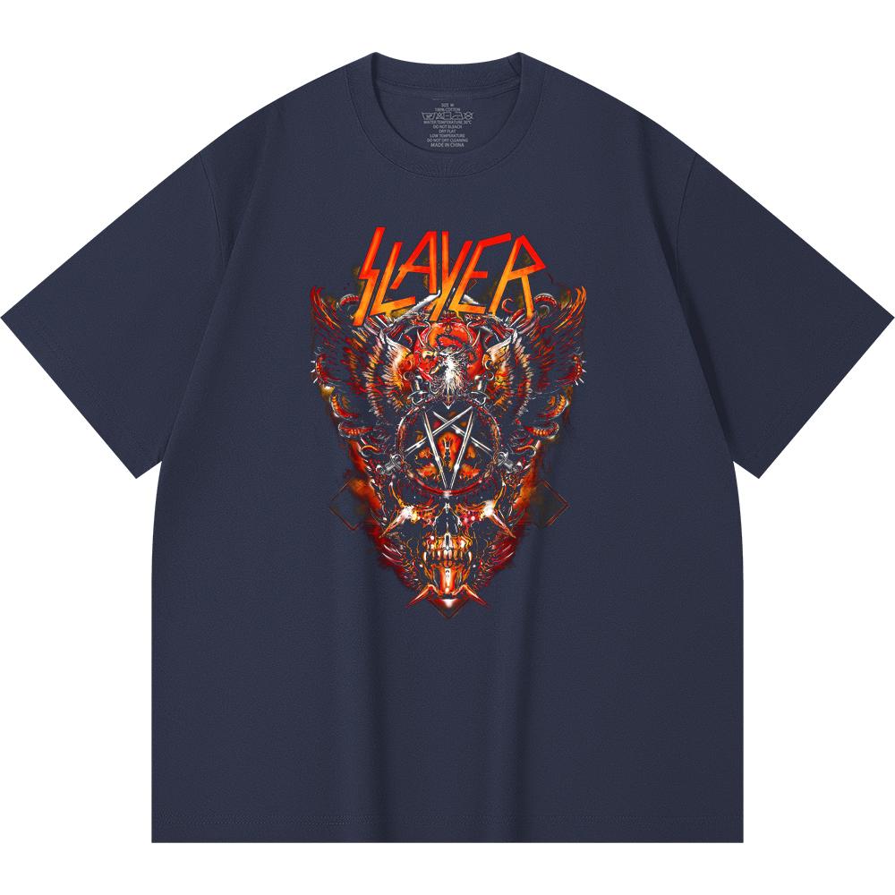 T-shirt Heavy Metal 100% Cotone 230 Gsm Stampa Band Rock Musica Popolare Unisex T-shirt Pesante in Cotone