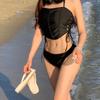 Women's Sexy Halterneck Bandage Bikini - Slimming Solid Color Swimsuit for Beach Vacations