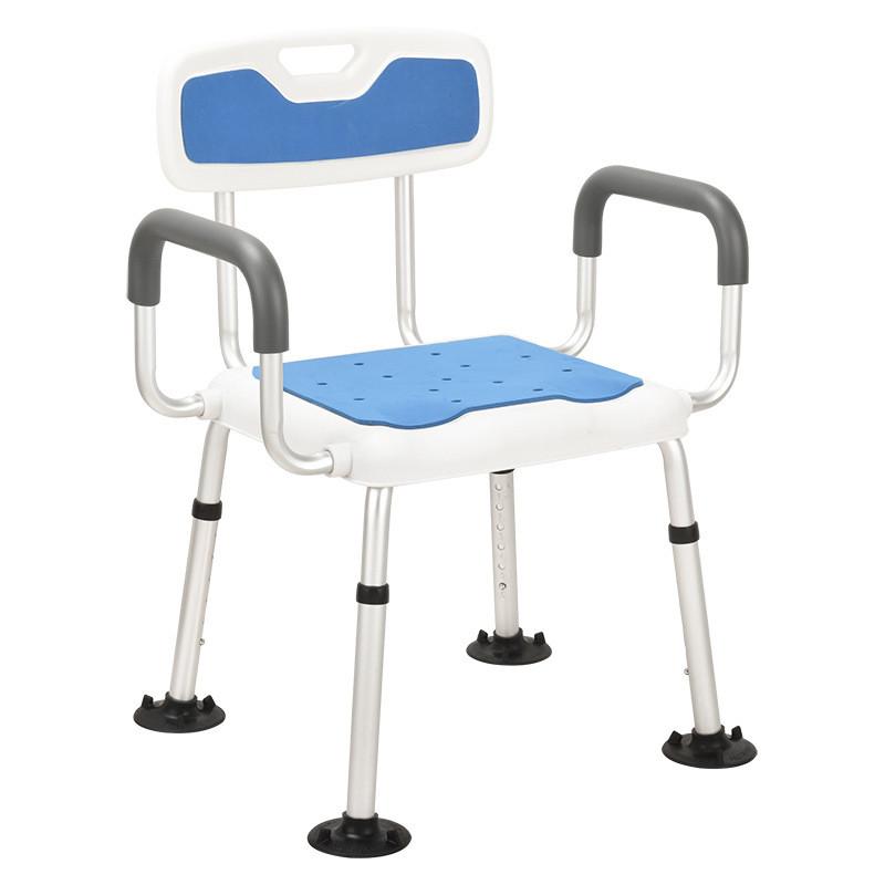 Aluminum Alloy Armrest Bathroom Auxiliary Seat Multi Functional Shower Chair Specialized Elderly Care Shower Chair