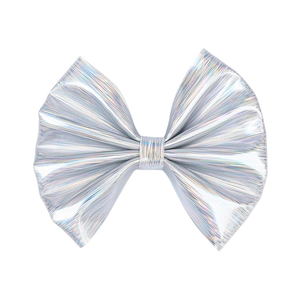 4,7 Zoll PU Gold Metallic Haarspange für Mädchen Haarschleifen Niedliche Kinder Haarspange Handgefertigter Kopfschmuck Kinder Haaraccessoires