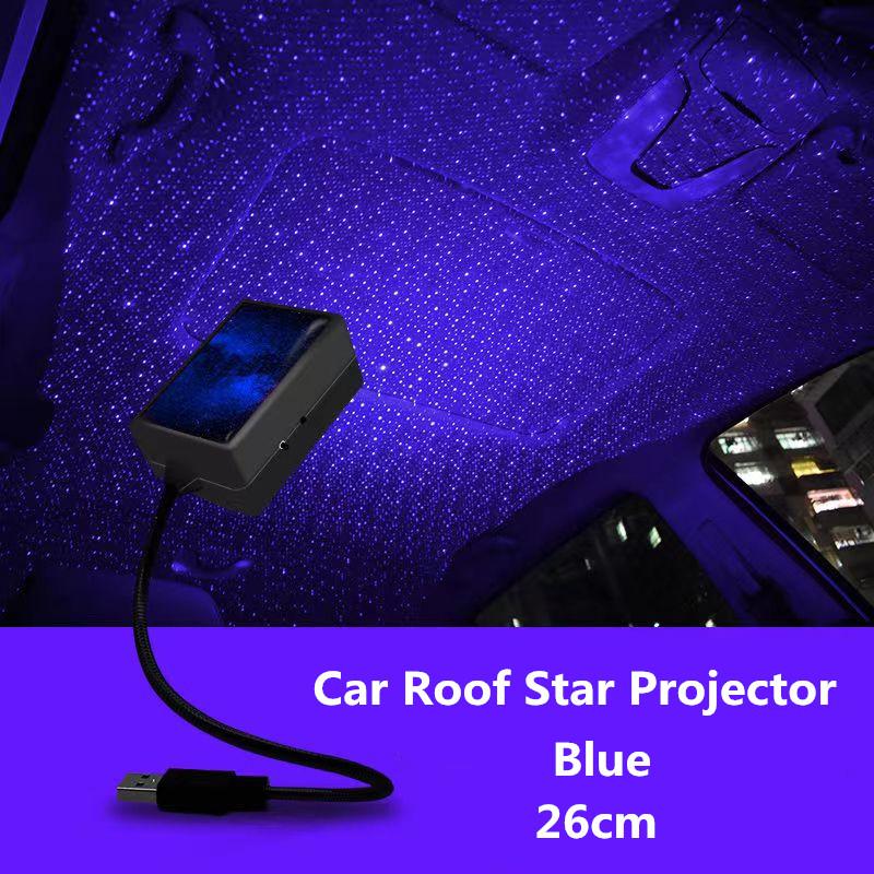 USB car led Decorative Atmosphere Lamp Roof Star Night Light Projector Adjustable Car Styling Automotive Interior Light red blue