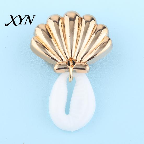 Seestern Schuhanhänger 6 Stück/Set Sommer Strand Anhänger, Goldfarbene Muschel Clog Zubehör Meeres-Thema Dekorationen für Clogs Damen Mädchen Löcher Anhänger