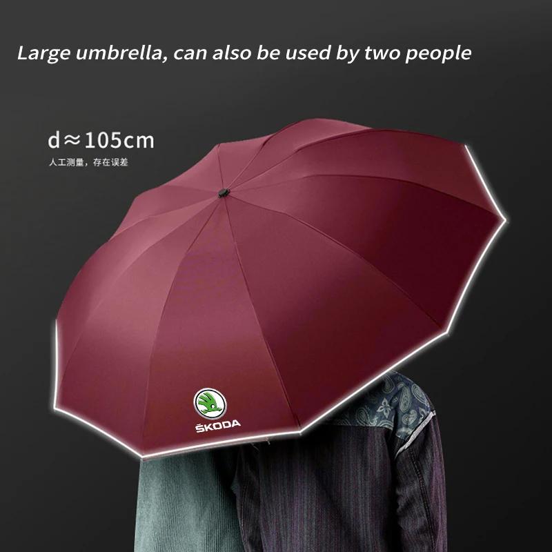 2025 Nový Pro Skoda Octavia 2 1 Kamiq Fabia Superb Yeti Kodiaq Karoq Scala Auto Plně Automatický Reflexní Slunečník Skládací Su