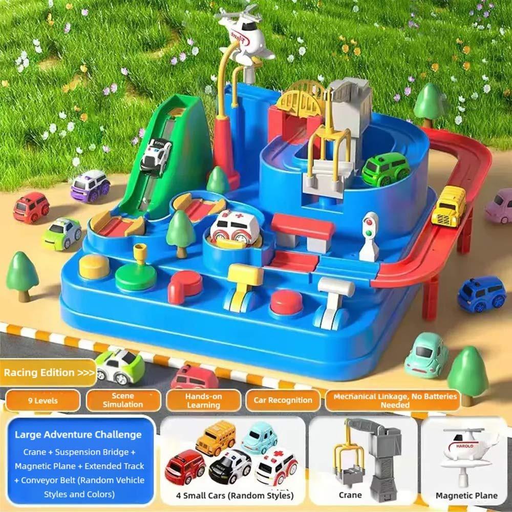 Inertia Coastdown Car Challenge Adventure Toy Plastic Track Adventure Game Funny Puzzle Game  Game