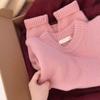 Soft and comfortable atmosphere pink gentle wool jumper thick sweater