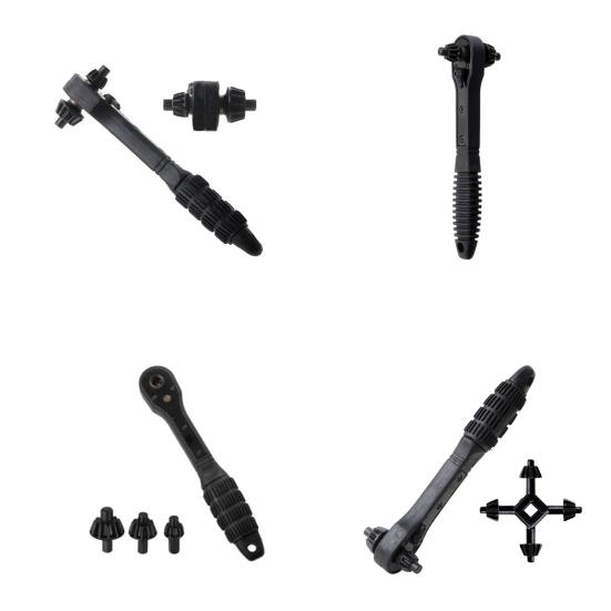 2-In-1 Drill Chuck Ratchet Wrench Two-way Quick Change Adapter Spanner Universal Double Head Chuck Key Replacement Tool