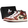Air Jordan 1 Leaping Ahead Abrasion Resistant Abrasion Resistant Mid Top Vintage Basketball Shoes Unisex DQ8426-105(Team144-)