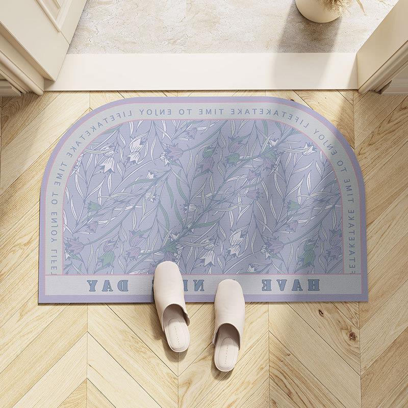 Leichter Luxus Europäische Blume Badezimmer Saugfähige Bodenmatte Weiche Kieselgur Toilette WC Bodenmatte Badtürmatte