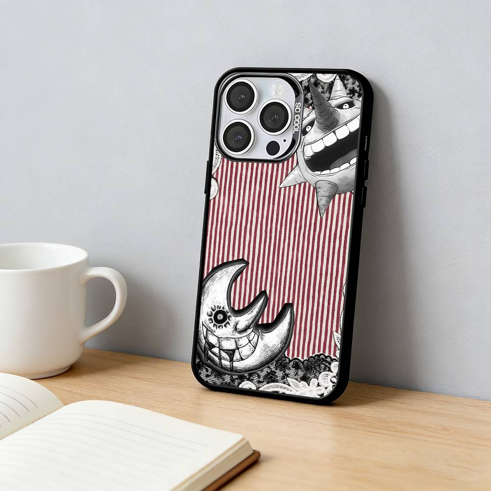 

Чехол для телефона аниме S-Soul Eater для iPhone 17,16,15,14,13,12,11 Plus,Pro Max,XS, Цветной серебряный чехол для телефона Funda Cover iPhoneXSMAX