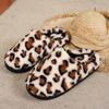 Leopard Color Fluffy Slippers For Women Men Witner Home Floor Shoes Warm Faux Fur Anti-slip Couples Indoor Cotton Slipper
