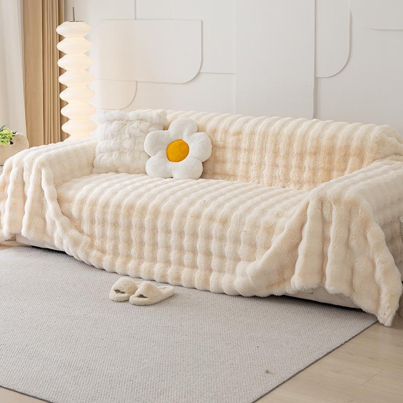 Winter Thickened Fleece Sofa Cover Cloth a Whole Full Covered Armrest Cover Towel Sofa Cover All-Inclusive Universal Seat Cushion