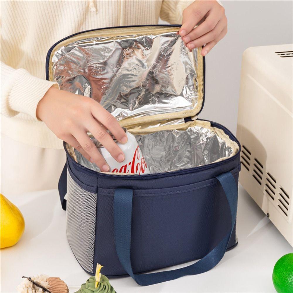 Large Capacity Lunch Bag Durable Food Thermal Bag Casual Insulated Picnic  Bag  Hiking