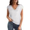 Women V Neck Sequined Shiny Sleeveless Party Shirt Top