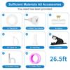 Outdoor Misting System for Cooling, Misters for Outside, Mist hose + a Brass Adapter(3/4"),Umbrella, Canopy, Backyard, White
