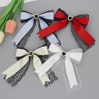 Lace Cotton Bow Hair Clip - French High-End Women's Bestseller Accessory