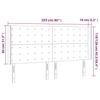 Vidaxl Zagłówek Do Łóżka Z Led, Taupe, 203X16X118/128 Cm, Tkanina