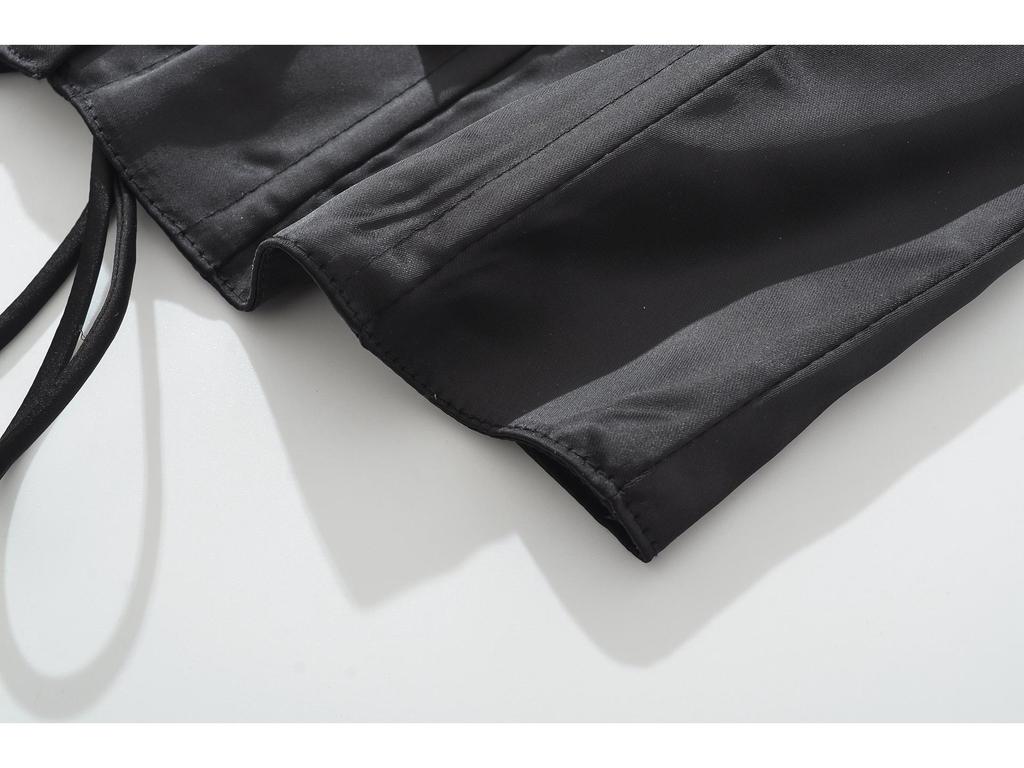 European Satin Solid Color Halter Neck Camisole for Women – Adjustable Tie-Up Back, Sexy and Chic Design
