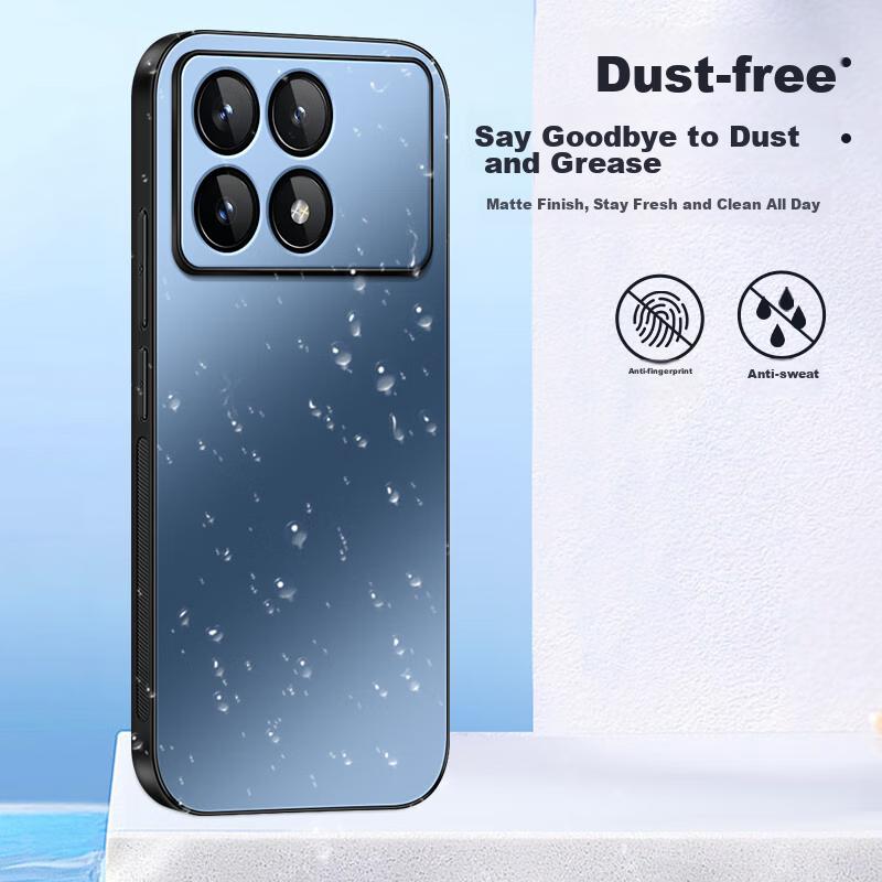 Redmi K70 Phone Case, Xiaomi K70 Pro Protective Cover, AG Frosted Lens Full Protection Soft, Shockproof, Redmi Simplen, Outer Case, Graphite Black