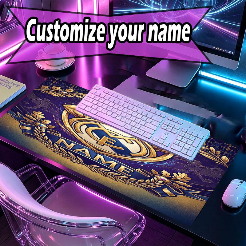 Personalizovaná podložka pod myš s motivem Real Madrid CF, Podložka na stůl pro notebook PC, Dekorativní podložka na stůl pro domácí klávesnici, Dárek