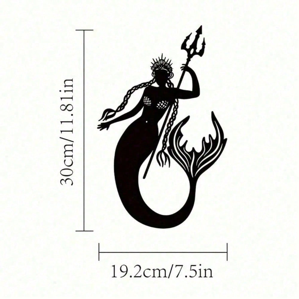 Ornate Mermaid & Merman King Metal Wall Art, Rustic Chic Ocean Sculpture, Unique Home Decor Gift