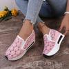Spring Summer Plus-size Women's Casual Platform Sandals Flower Summer Sneakers Lace Mesh with Increased Height Inside Shoes