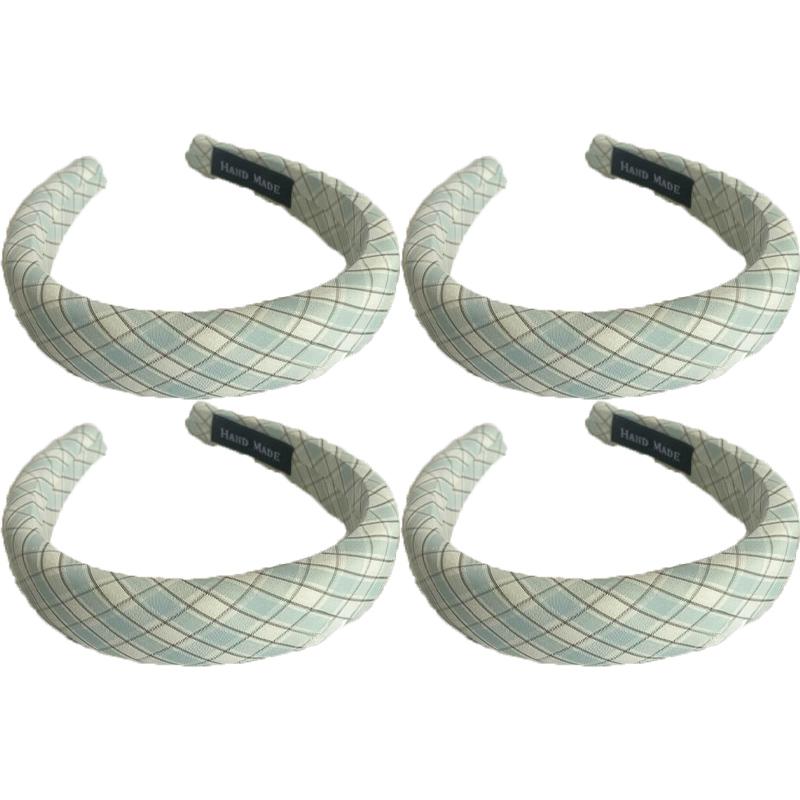 Cloth Plaid Sweet Headband Women's Korean Fashion Fresh Hair Band Outdoor Hair Accessories
