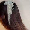Super Sparkling Rhinestone-encrusted Long Tassel Headband, Korean Style, Elegant Velvet Internet Celebrity Hair Accessory, Wide-