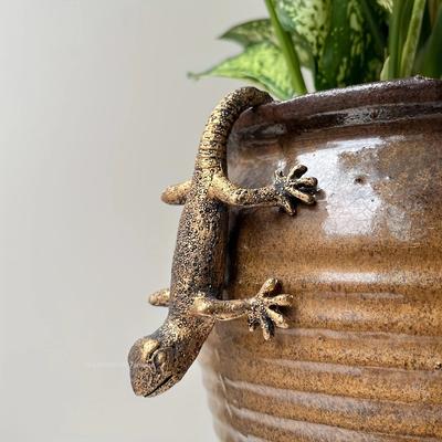 Planter Figurine, Plant Planter Gecko Hanging - Decorative Patio Art Ornament for Patio, Yard and Garden Planter Decoration
